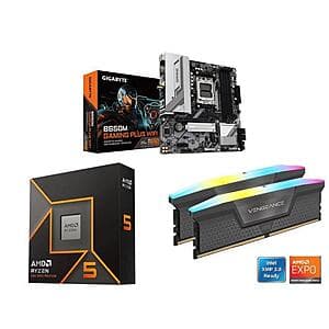 GIGABYTE B650M GAMING PLUS WIFI AM5 m-ATX + Ryzen 5 9600X + Corsair 16GB (8GBx2) DDR5-6000 CL36 Memory + Free 240M Cooler Master Elite Liquid Cooler @ $520 + F/S