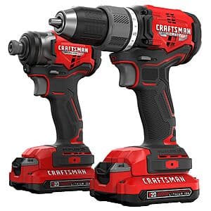 CRAFTSMAN V20 RP 20-volt Max 2-Tool Brushless Power Tool Combo Kit with Soft Case (2-Batteries Included and Charger Included) | CMCK211C2 $99