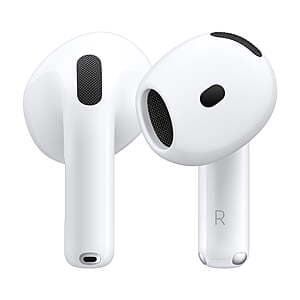 Select Accts: Apple AirPods 4 Wireless Earbud Headphones + Filler Item $89.20 + Store Pick Up