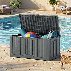 60-Gal Gianna Resin Outdoor Storage Deck Box $38 + Free S&H