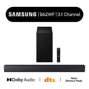 $199.00: Samsung B-series 3.1 Ch DTS Virtual:X Soundbar with Subwoofer HW-B62WF/ZA 2025
