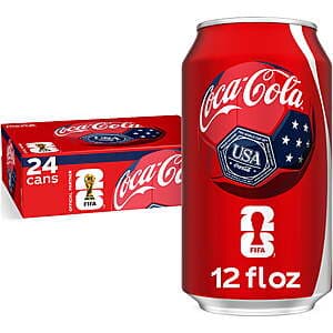 $9.99: Coca-Cola Soda Pop Cans, 12 fl oz, 24 Pack