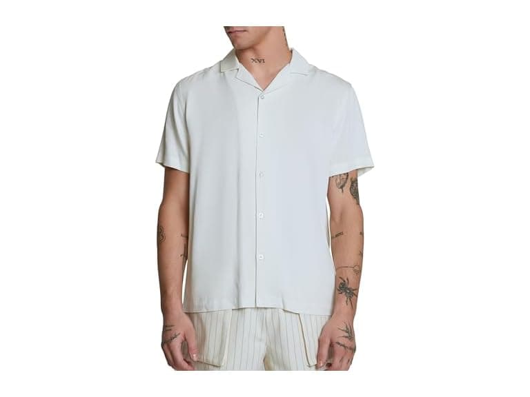 Forever 21 Cuban Collar Short-sleeve Shirt