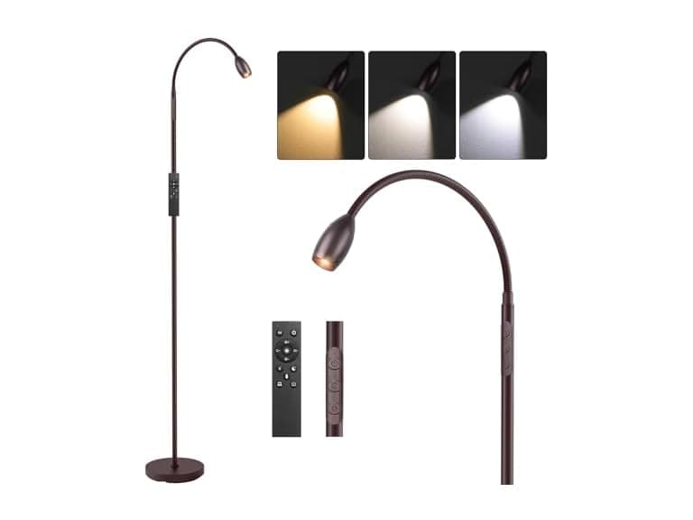 AUZONIMICS Reading Floor Lamp, Bronze