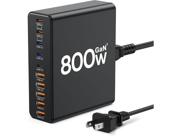 800W USB C Fast Charger Block