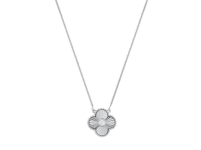 Diamond Clover Medallion Necklace