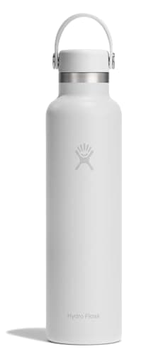 Hydro Flask Water Bottle - Insulated Stainless Steel - Non Spill, Leakproof in 24 Oz Tonal White