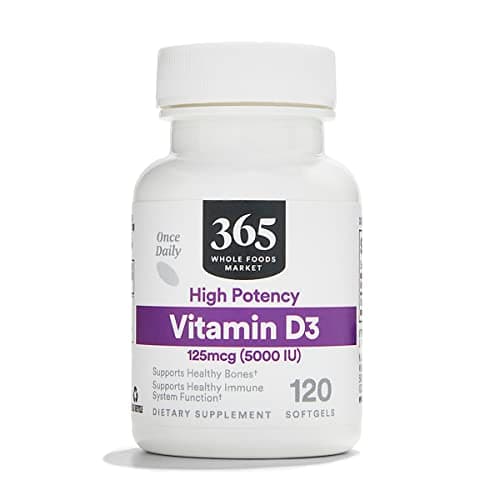 365 by Whole Foods Market, Vit...n D3 Softgels, 5000 IU, 120 CT