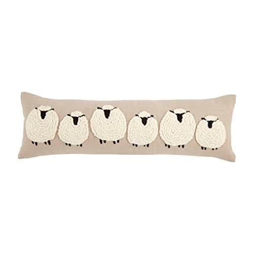Mud Pie Long Sheep Pillow, 35" x 11"