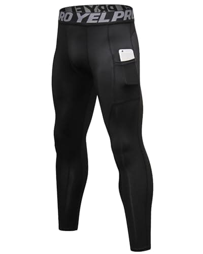 SPVISE Black Compression Pants Men Leggings for Sports Gym Cool Dry Tights