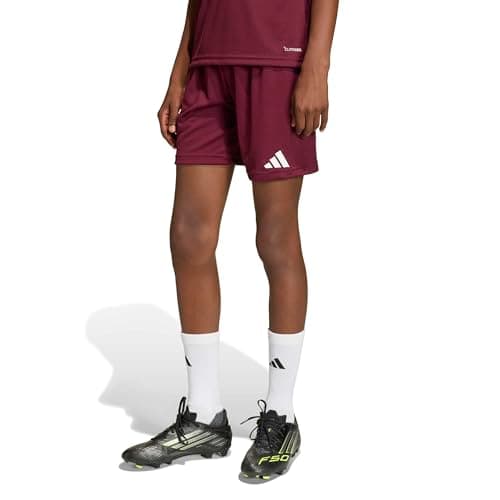 adidas Unisex-Kids Entrada26 Shorts, Team Maroon/White, Medium