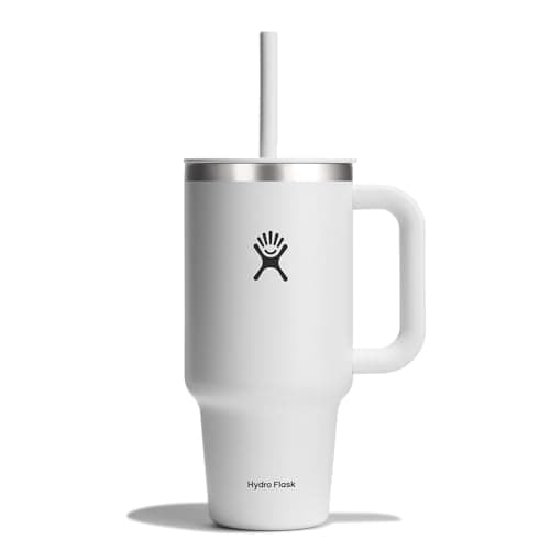 32-Oz Hydro Flask Stainless Steel Travel Tumbler w/ Handle, Lid and Straw (White) $16.83 + Free Shipping w/ Prime or on $35+