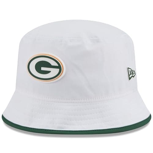 New Era Men's White Green Bay Packers 2025 NFL Training Camp Stretch Bucket Hat