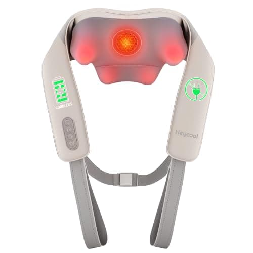 Heycool Cordless Neck & Shoulder Shiatsu Massager w/ Graphene Heating & Deep Kneading $18.99 + Free Shipping w/ Prime or on $35+