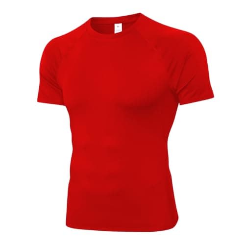 Men’s Compression Shirts Short Sleeve Workout Shirt, Quick Dry Sports Tops Baselayer Athletic Undershirts for Men