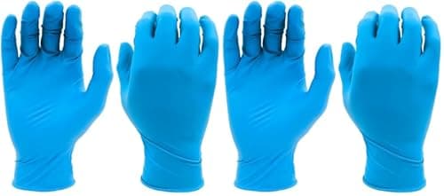 SHOWA 7502PF Biodegradable Dis... 200 Gloves), Blue (Pack of 2)
