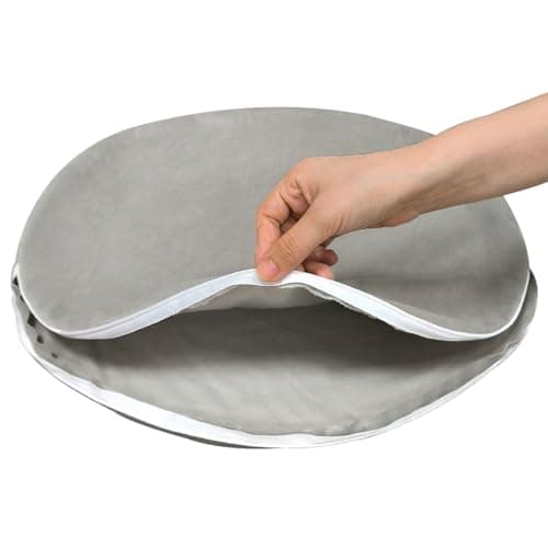 HYGPP Round Throw Pillow Cover for Bed/Couch/Bedroom 16/20/24”- Decorative Pillow Case Chenille Cushion Covers Invisible Zipper Pillowcase Protector Cases(S5,20in/50cm)
