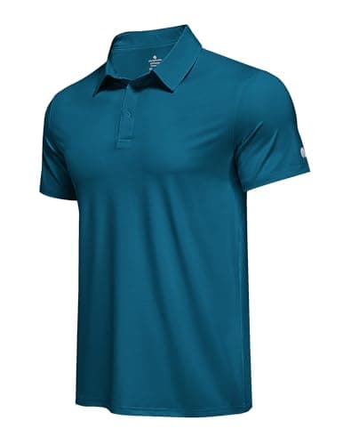 PINSPARK Men's Performance Moisture-Wicking UPF 50 Polo Shirt $9