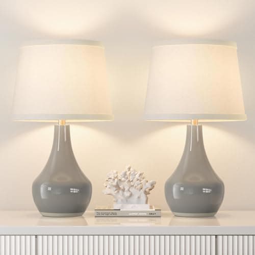 Seealle Modern Ceramic Table Lamps 2-Count for $27 in cart + free shipping w/ Prime
