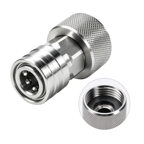 Garden Hose to 1/4" Quick Connect Adapter, 3/4" GHT Connector, Stainless Steel Fitting for Hose Connection (1/4" Quick Connect Only)