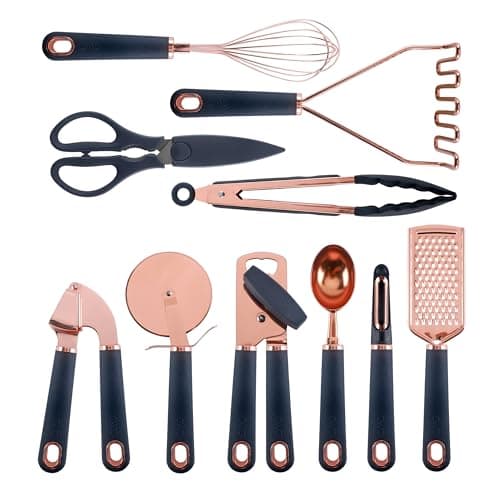 COOK WITH COLOR Kitchen Gadget...andles, Copper Navy, 10 Pieces