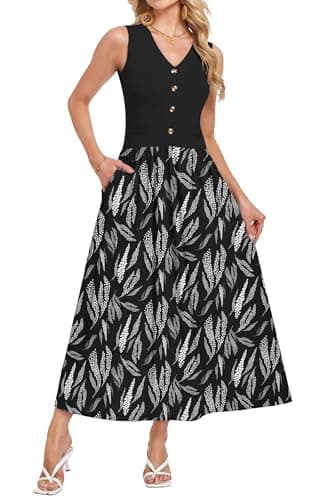 Molerani Women's Sleeveless V-Neck Maxi Dress w/ Pockets (various) $9.45