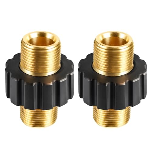 Twinkle Star Pressure Washer Hose Adapter, M22 Metric Male Thread Fitting, 5000 PSI Pressure Washer Connector, 2 Sets
