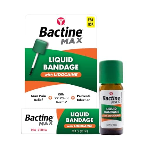 Select Accts: 0.30-Oz Bactine Max Liquid Bandage w/ Lidocaine $4.55 w/ S&S