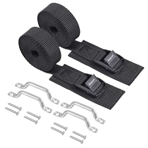 Ayaport Battery Tie Down Strap 48” Battery Box Hold Down Kit, Tie Down Kit, with Small Stainless Steel Bracket & Screws Used for RV Battery, Gas Fuel Tank, Accessories