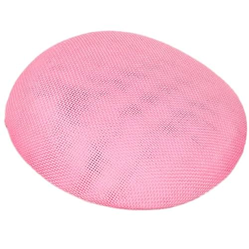 HYROOY 15cm Sinamay Hat Fascinators Hat Base for Women Millinery Accessories Cocktail Teaparty Headpieces Round Hat Base Pink