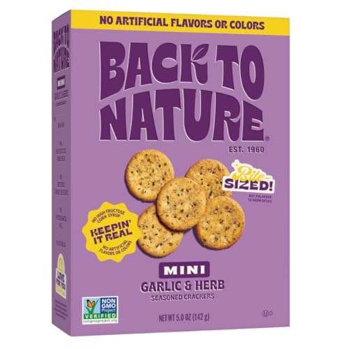 NEW Back to Nature Garlic & He...Cracker, Snack Happy, 5 oz Box
