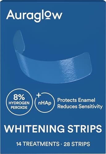 Auraglow Teeth Whitening Strips (14-Treatments, 28 Strips) $8.99 w/ S&S + Free Shipping w/ Prime or on $35+