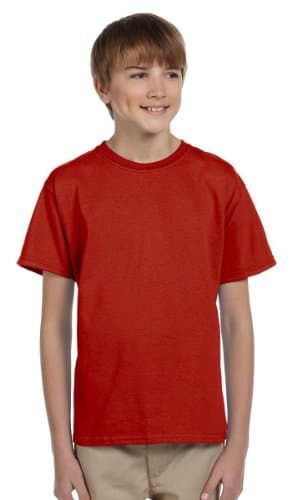 Hanes Boys ComfortBlend EcoSmart Crewneck(5370)-Deep Red-XS