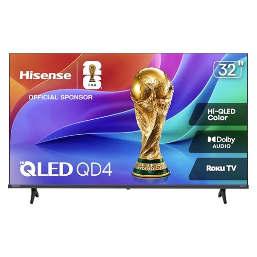 Hisense 32" HD 60Hz Hi-QLED Smart Roku TV (32QD4HSR) $117.99 + Free Shipping