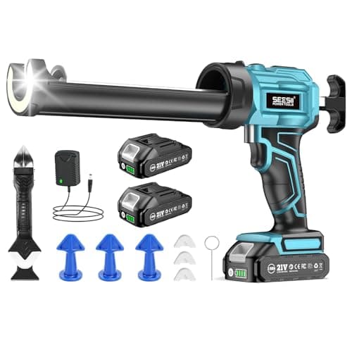 SEESII 21V Cordless Caulking Gun w/ 2 x 2.0Ah Batteries & 9-Piece Caulk Remover Tool Set $29.99 + Free Shipping w/ Prime or on $35+