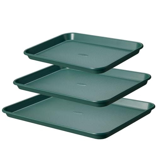 CAROTE 3-Piece Baking Pan Set - Bakeware Set, Baking Sheet Set Including 13 Inch 15 Inch 17 Inch Sheet Pan, Cookie Sheet for Baking $19.88