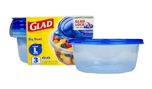 Glad GladWare Big Bowl Food St...ishwasher Safe, 48 Oz, 3 Count