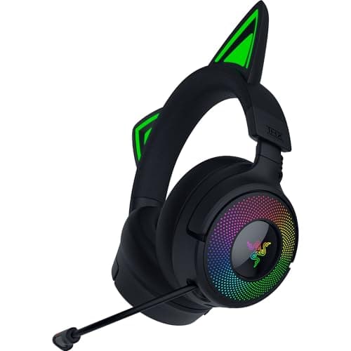 Razer Kraken Kitty V3 Pro Wire...mfortable Ear Cushions - Black