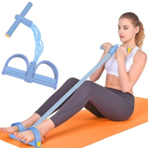 Resistance Bands with Handles, 6-Tube Elastic Pedal Resistance Bands
