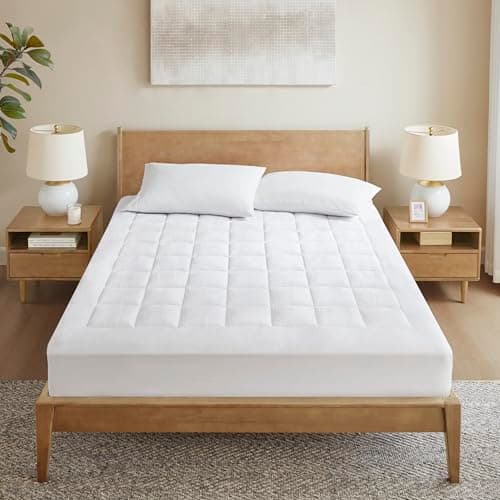 Madison Park Waterproof Mattre...Washable Bed Cover, White Full