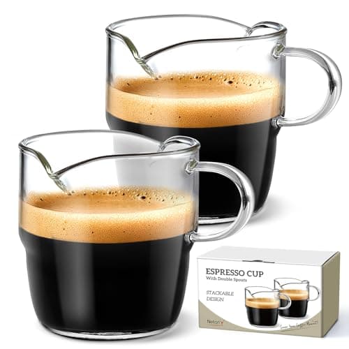 2-Pack 6-Oz Netany Borosilicate Glass Double Spout Espresso Shot Mugs $5.99 + Free Shipping w/ Prime or on $35+