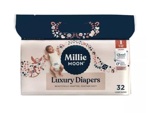Millie Moon Luxury Diapers (Size,1-32,ct)