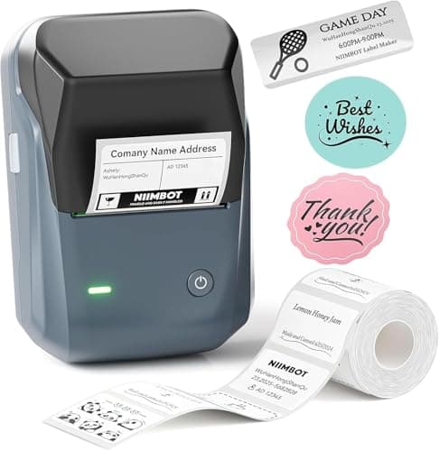 NIIMBOT B1 Thermal Label Printer w/ 230-Ct 2"x1.18" Labels (Various) $14.99 + Free Shipping w/ Prime or on $35+