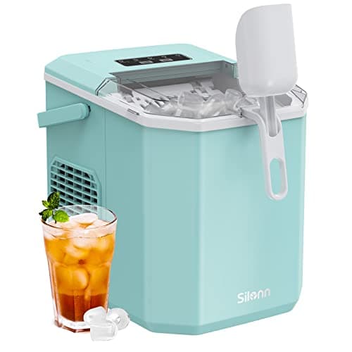 Silonn Ice Maker Countertop Ma...or Home Kitchen Camping, Green