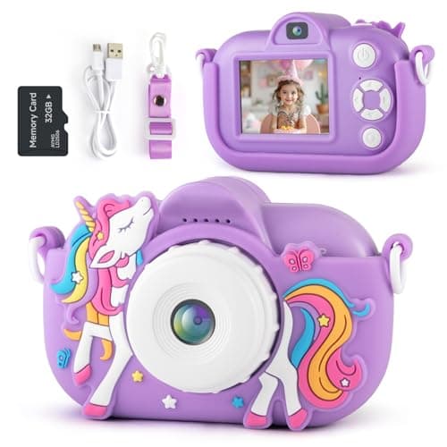 Camera for Kids Toys for Boys Age 3-8, Christmas Birthday Gifts for Children 3 4 5 6 7 8 Years Old, Toddler Toys Kids Digital Camera with 32G SD Card, 1080P Video Recording