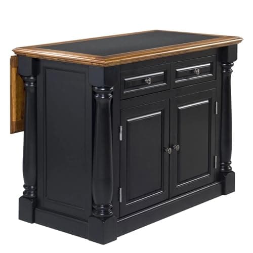 Monarch Black/Distressed Oak K...ith Granite Top by Home Styles