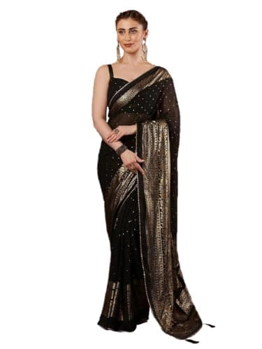 Mirraw Women's Traditional Woven Design Saree | Elegant Ethnic Wear for Weddings & Festivals | Includes Unstitched Blouse Piece
