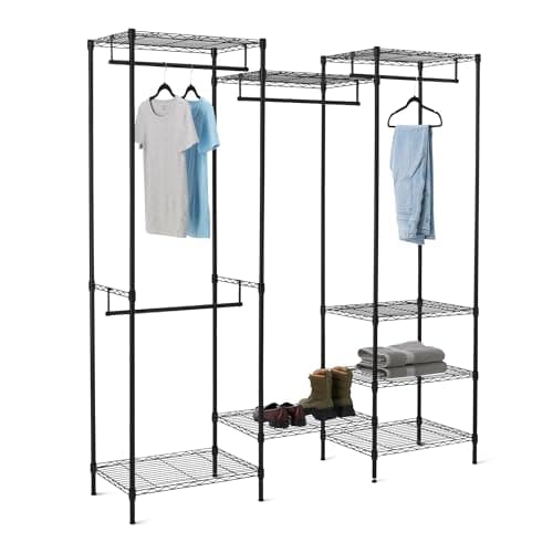 Amazon Basics Metal Hanging St...h Shelves, 70''L x18'W x 76''H