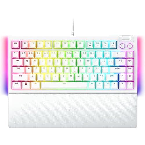 Razer BlackWidow V4 75% Mechan... Wrist Rest - Snap Tap - White