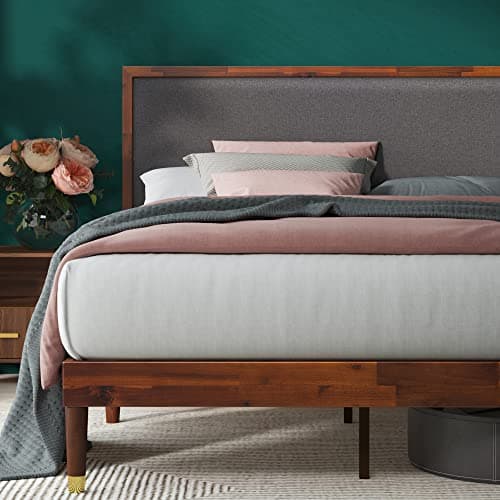 ZINUS Raymond Wood Platform Be...ng Needed, Easy Assembly, King